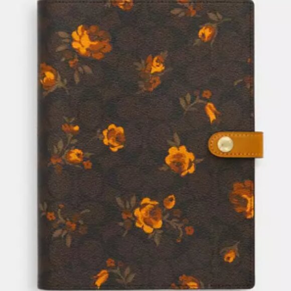 Notebook In Signature Canvas With Floral Print - Picture 1 of 3